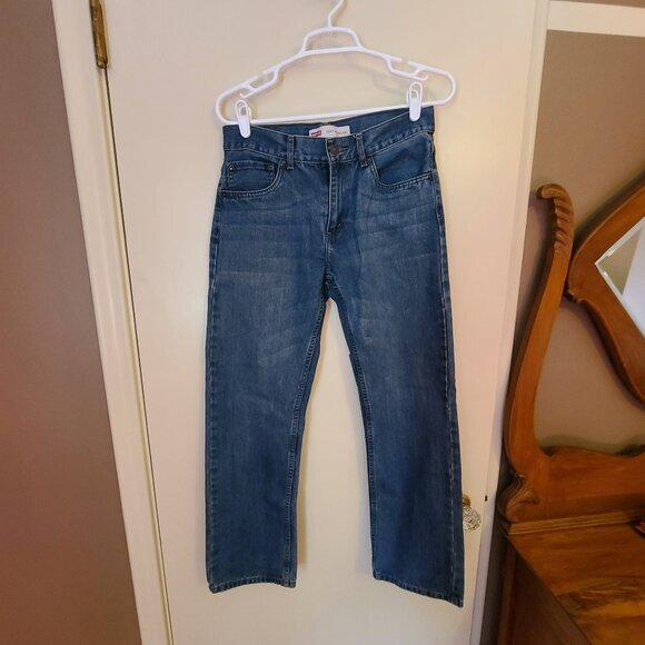 Men's Levi's 505 dark was jeans size 18 29x29 Tall Slender Teen - Picture 1 of 4